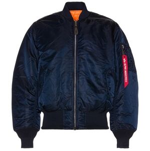 Alpha Industries Navy Blue/Orange MA-1 Bomber Jacket Slim Fit   S